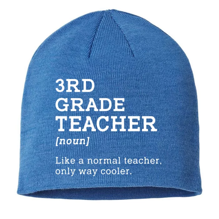 Team Third Grade Back To School 3rd Grade Teacher Student 8 1/2in Sustainable Knit Beanie