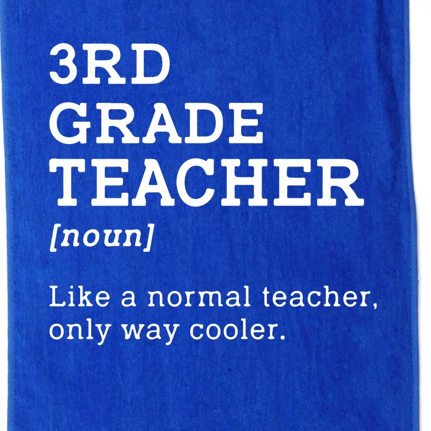 Team Third Grade Back To School 3rd Grade Teacher Student Platinum Collection Golf Towel