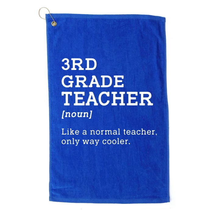 Team Third Grade Back To School 3rd Grade Teacher Student Platinum Collection Golf Towel