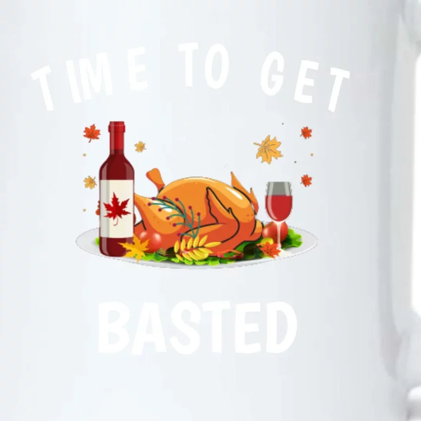 Time To Get Basted Funny Beer Thanksgiving Turkey Funny Gift Black Color Changing Mug