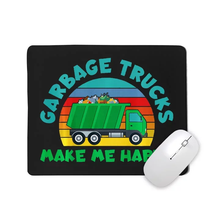 Trash Truck Garbage Day Garbage Trucks Make Me Happy Mousepad