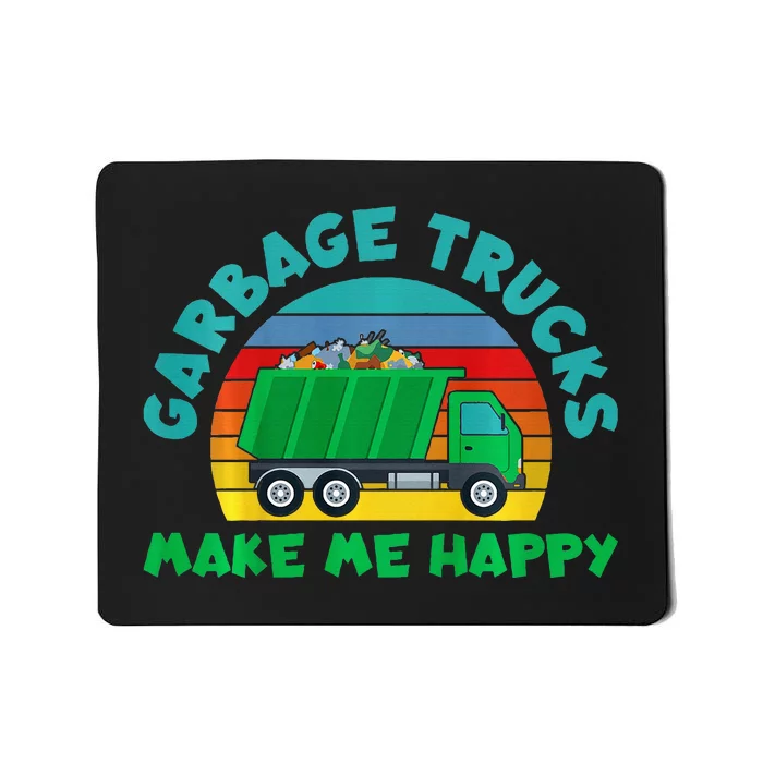 Trash Truck Garbage Day Garbage Trucks Make Me Happy Mousepad