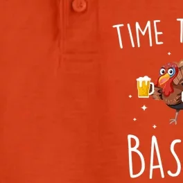 Time To Get Basted Funny Beer Thanksgiving Turkey Cool Gift Dry Zone Grid Performance Polo