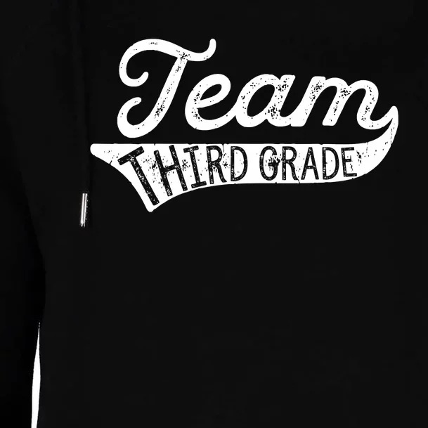 Team Third Grade Back To School Student Teacher Womens Funnel Neck Pullover Hood