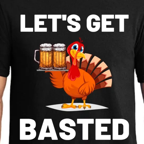 Time To Get Basted Funny Thanksgiving Nice Thanksgiving Gift Pajama Set