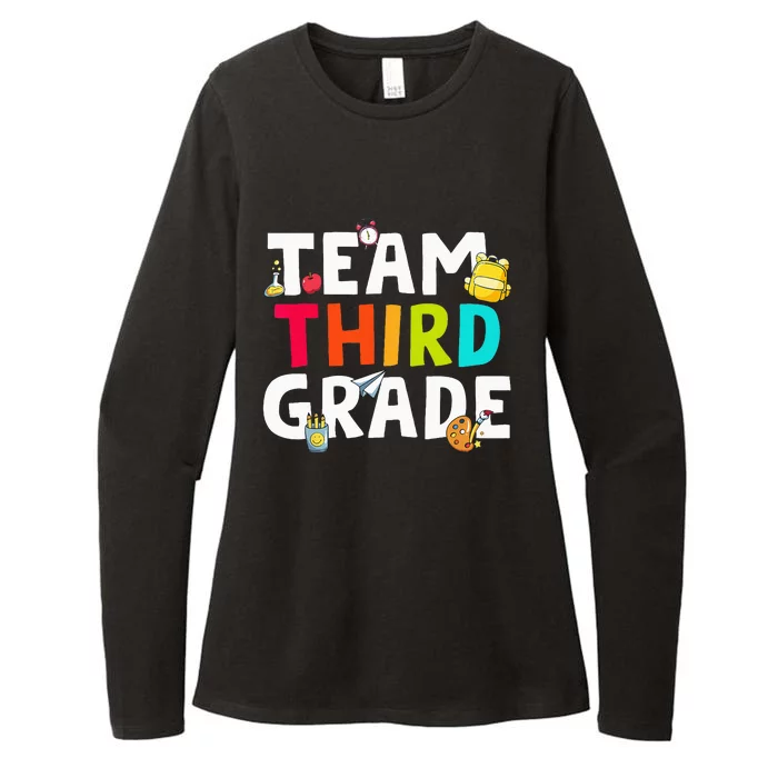 Team Third Grade Back To School 3rd Grade Teacher Student Womens CVC Long Sleeve Shirt