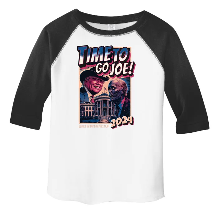 Time To Go Joe Funny Pro Trump 2024 Toddler Fine Jersey T-Shirt