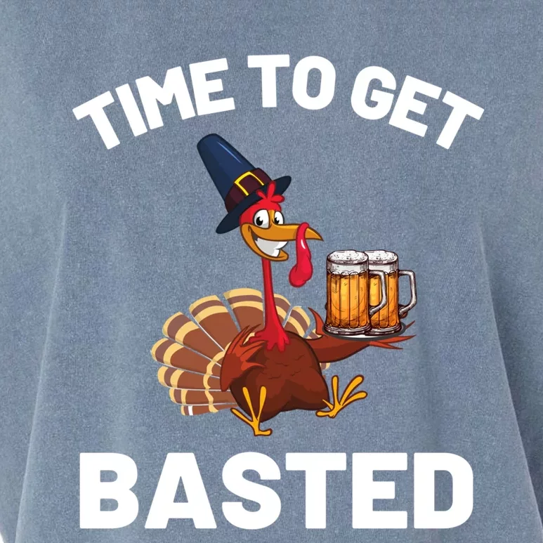 Time To Get Basted Funny Thanksgiving Nice Thanksgiving Gift Garment-Dyed Women's Muscle Tee