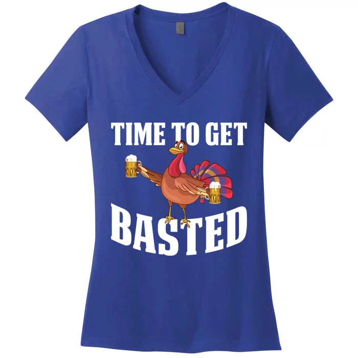 Time To Get Basted Gift Women's V-Neck T-Shirt