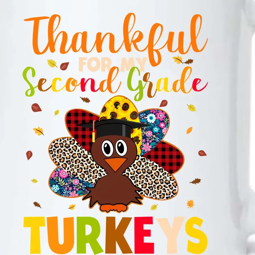 Teacher Thanksgiving Gift Thankful For Second Grade Turkeys Gift Black Color Changing Mug