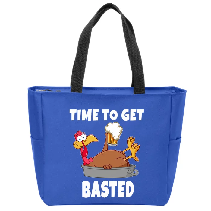 Time To Get Basted Thanksgiving Beer Turkey Gift For Great Gift Zip Tote Bag