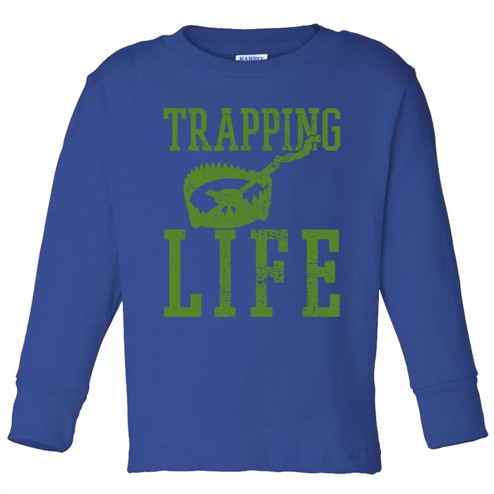 Trapper Trapping Hunting Life Vintage Cute Gift Toddler Long Sleeve Shirt