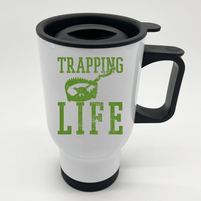 Trapper Trapping Hunting Life Vintage Cute Gift Front & Back Stainless Steel Travel Mug