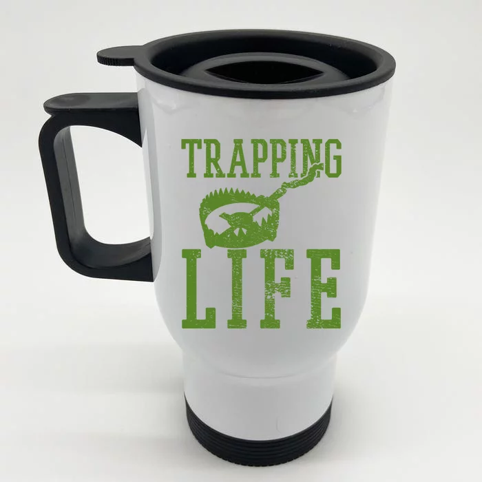 Trapper Trapping Hunting Life Vintage Cute Gift Front & Back Stainless Steel Travel Mug