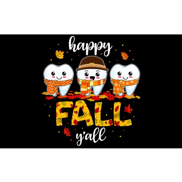 Tooth Teeth Happy Fall Y'all Dental Dentist Thanksgiving Bumper Sticker