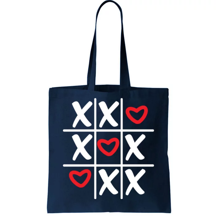 Tictac Toe Heart Valentines Day Gift Tote Bag