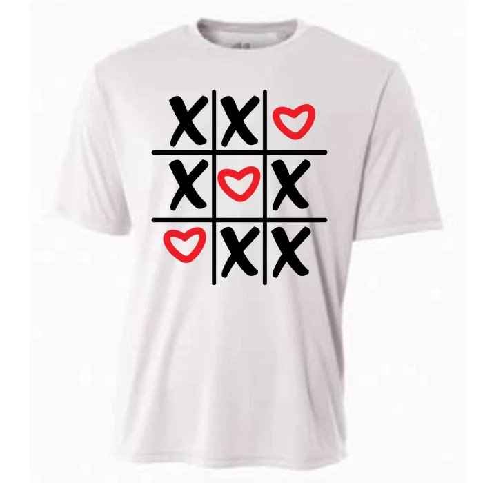 Tictac Toe Heart Valentines Day Gift Cooling Performance Crew T-Shirt