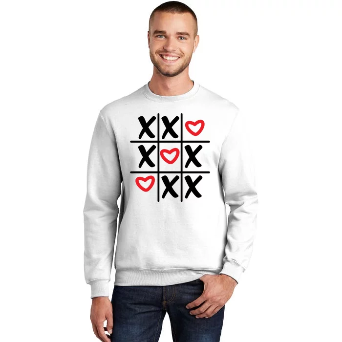 Tictac Toe Heart Valentines Day Gift Sweatshirt