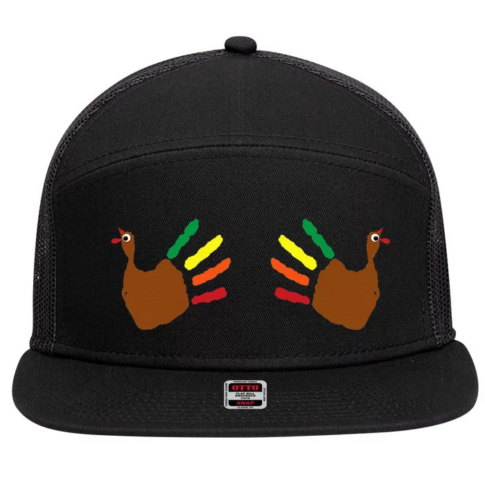 Thanksgiving Turkey Hands On Boobs 7 Panel Mesh Trucker Snapback Hat