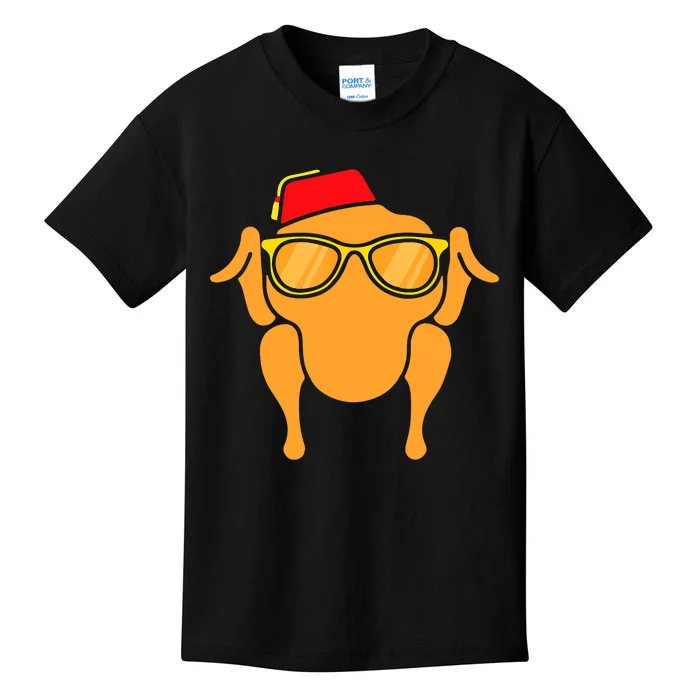 Thanksgiving Turkey Head Funny Gift For Friends Kids T-Shirt