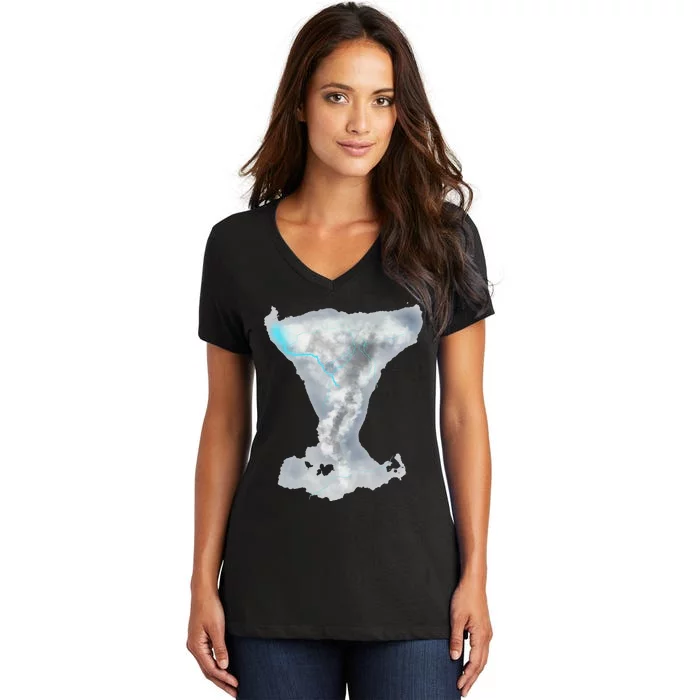 Tornado Twister Hurricane Stormchaser Storm Chaser Women's V-Neck T-Shirt