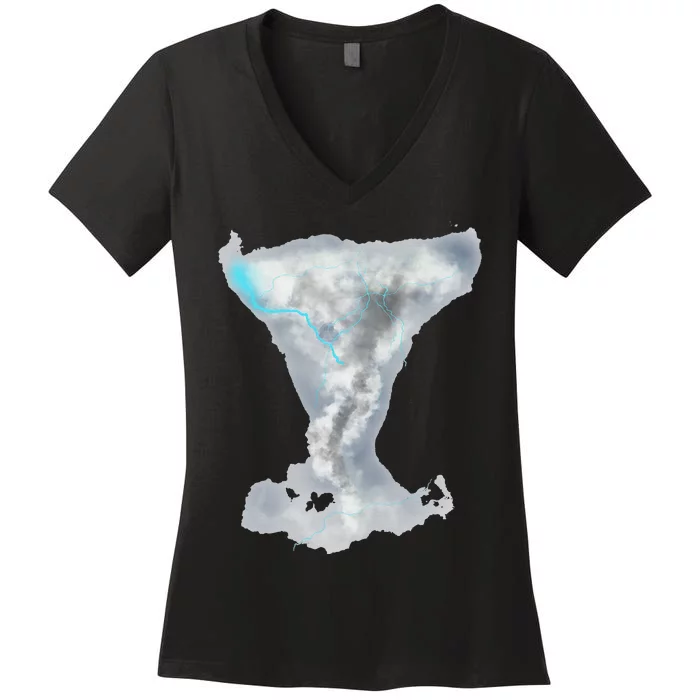 Tornado Twister Hurricane Stormchaser Storm Chaser Women's V-Neck T-Shirt