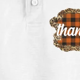 Thankful Thanksgiving Holiday Cheetah Plaid Dry Zone Grid Performance Polo