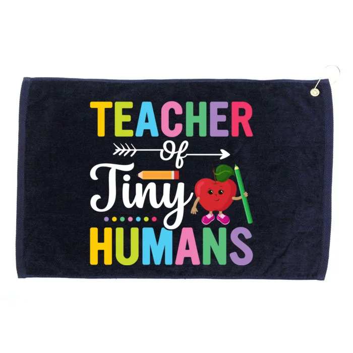 Teacher Tiny Human Back To School Appel Grommeted Golf Towel