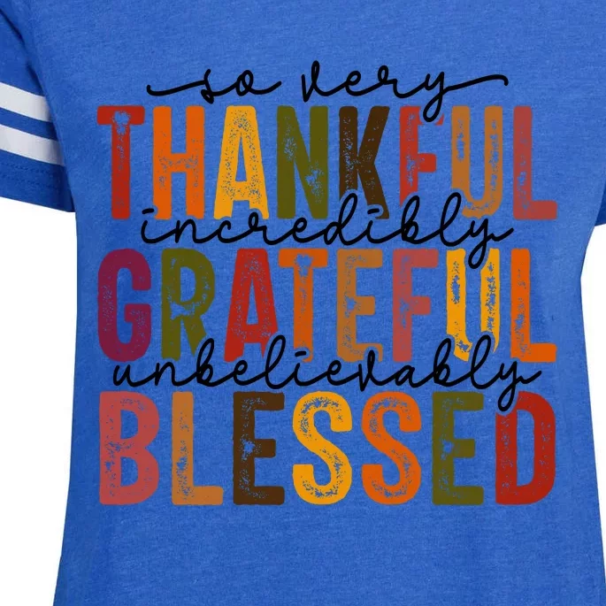 Thanksgiving Enza Ladies Jersey Football T-Shirt