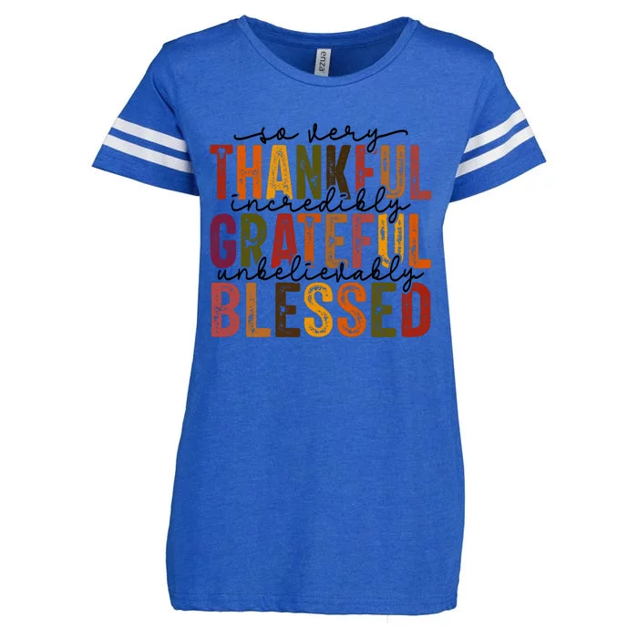 Thanksgiving Enza Ladies Jersey Football T-Shirt