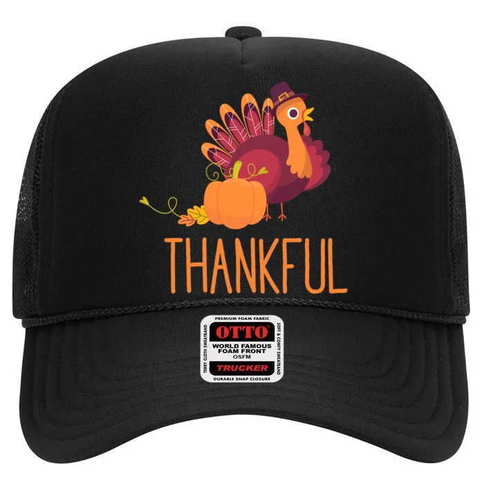 Thankful High Crown Mesh Trucker Hat