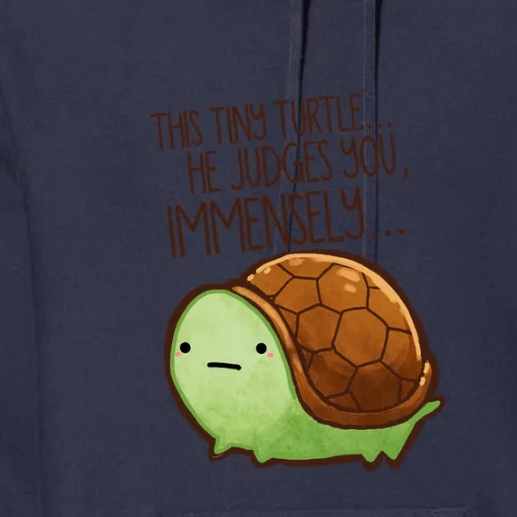 This Turtle.. He Judges You. Premium Hoodie