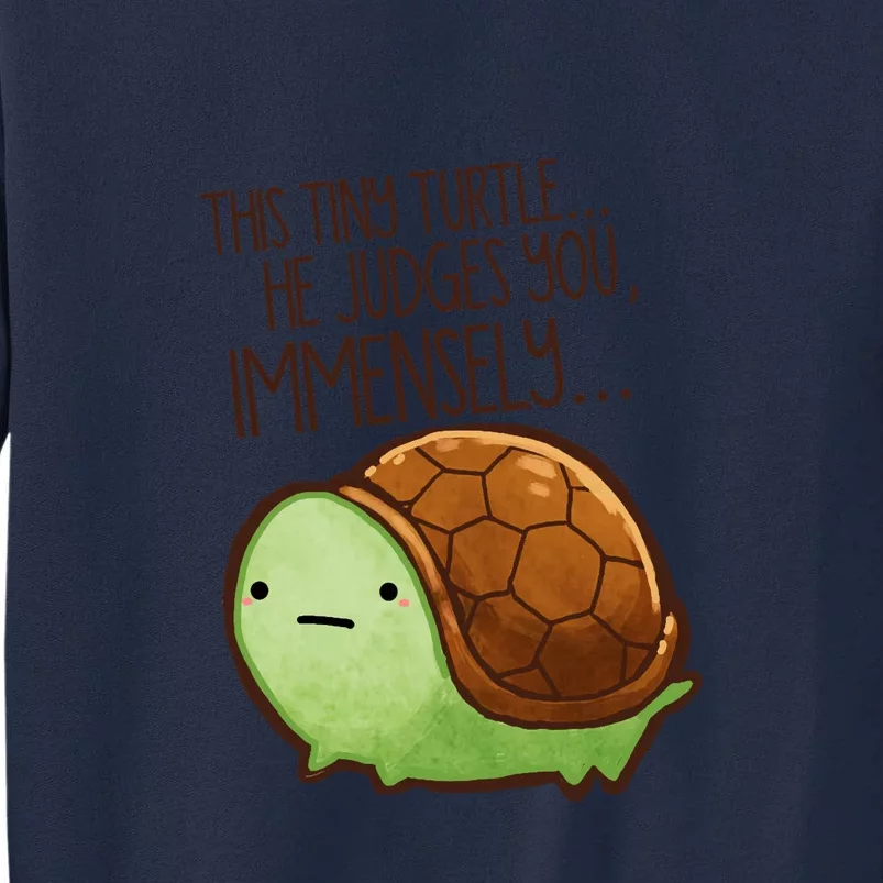 This Turtle.. He Judges You. Tall Sweatshirt