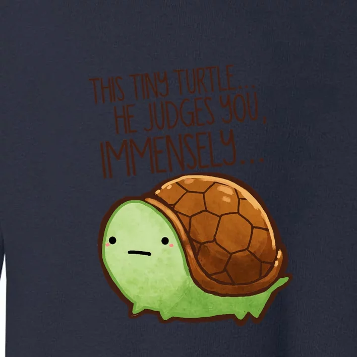 This Turtle.. He Judges You. Toddler Sweatshirt