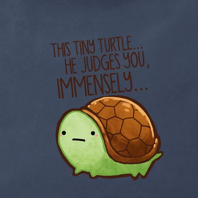 This Turtle.. He Judges You. Zip Tote Bag