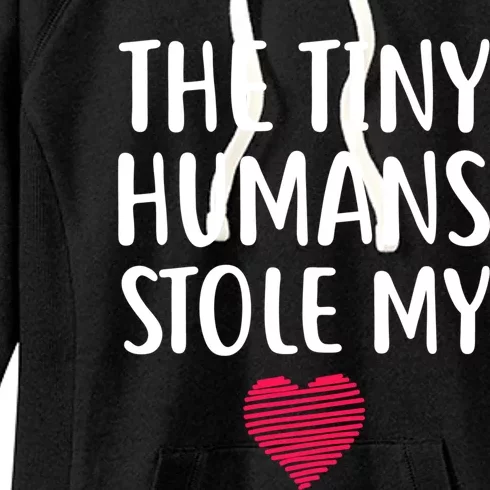 The Tiny Hu Stole My Heart Teacher Valentines Day Gift Meaningful Gift Women's Fleece Hoodie