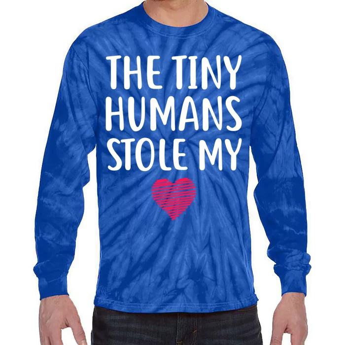 The Tiny Hu Stole My Heart Teacher Valentines Day Gift Meaningful Gift Tie-Dye Long Sleeve Shirt