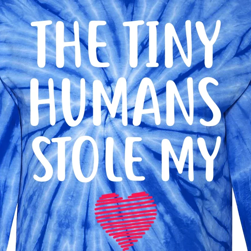 The Tiny Hu Stole My Heart Teacher Valentines Day Gift Meaningful Gift Tie-Dye Long Sleeve Shirt