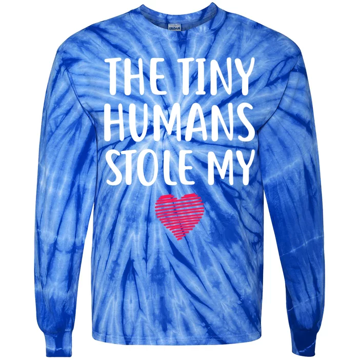 The Tiny Hu Stole My Heart Teacher Valentines Day Gift Meaningful Gift Tie-Dye Long Sleeve Shirt