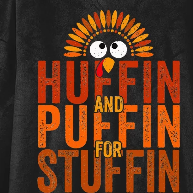 Turkey Trot Huffin And Puffin For Stuffin Hooded Wearable Blanket