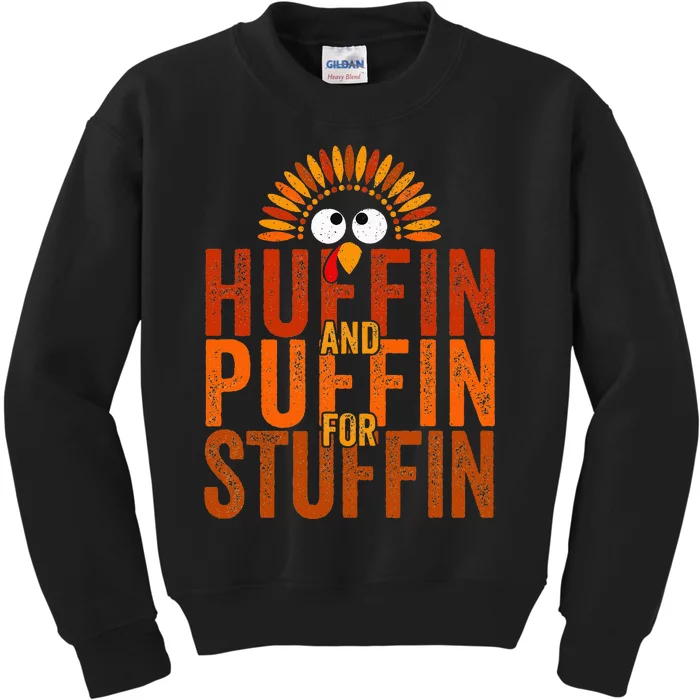 Turkey Trot Huffin And Puffin For Stuffin Kids Sweatshirt