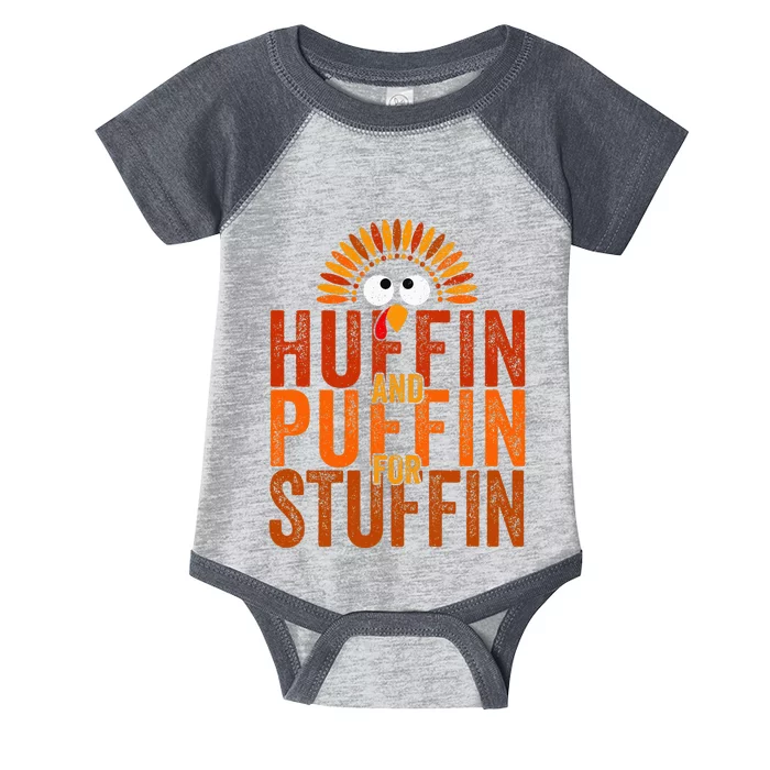 Turkey Trot Huffin And Puffin For Stuffin Infant Baby Jersey Bodysuit