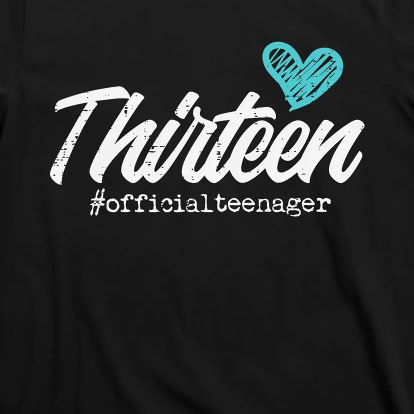 Thirteen Teenager Heart Cute 13th Birthday T-Shirt