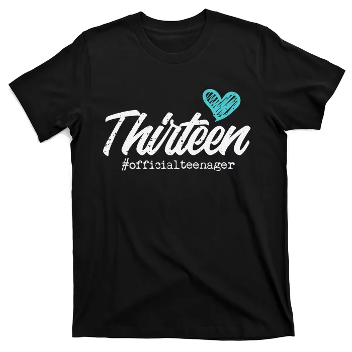 Thirteen Teenager Heart Cute 13th Birthday T-Shirt