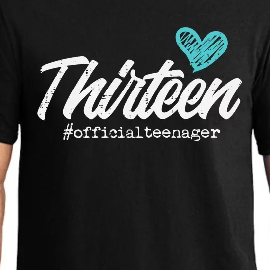 Thirteen Teenager Heart Cute 13th Birthday Pajama Set