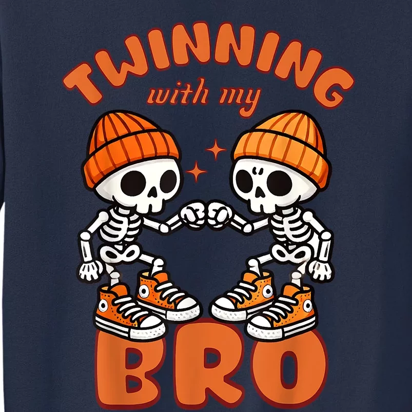 Twin Twinning Halloween Best Friend Matching Skeleton Sweatshirt