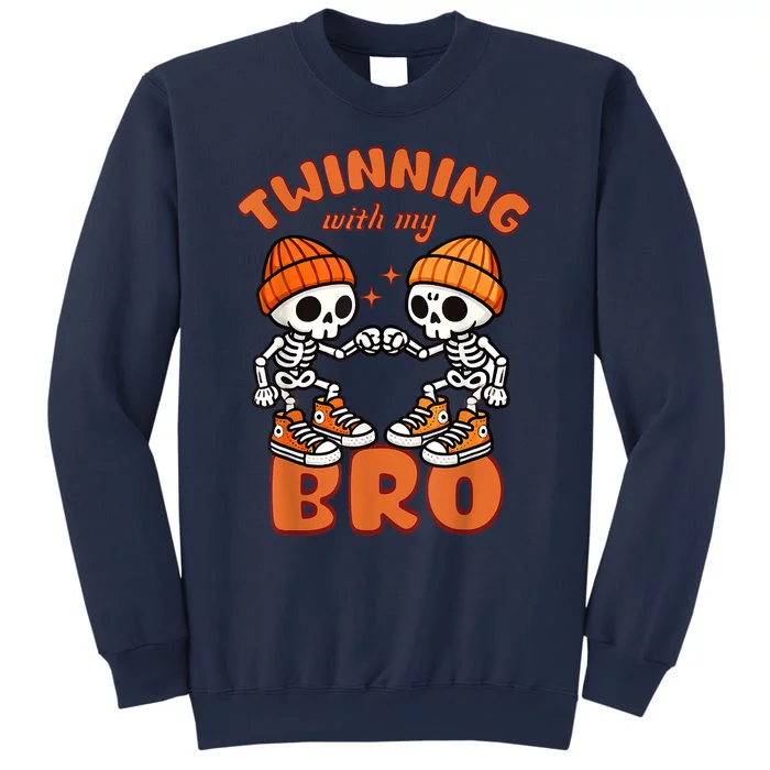 Twin Twinning Halloween Best Friend Matching Skeleton Sweatshirt