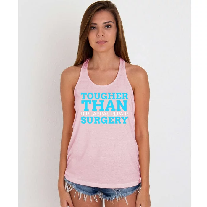 TOUGHER THAN HIP LABRAL REPAIR SURGERY Women's Knotted Racerback Tank