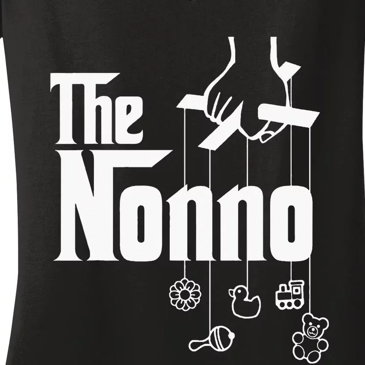 TheNonno!ItalianGrandpaBabyShowerGift Women's V-Neck T-Shirt