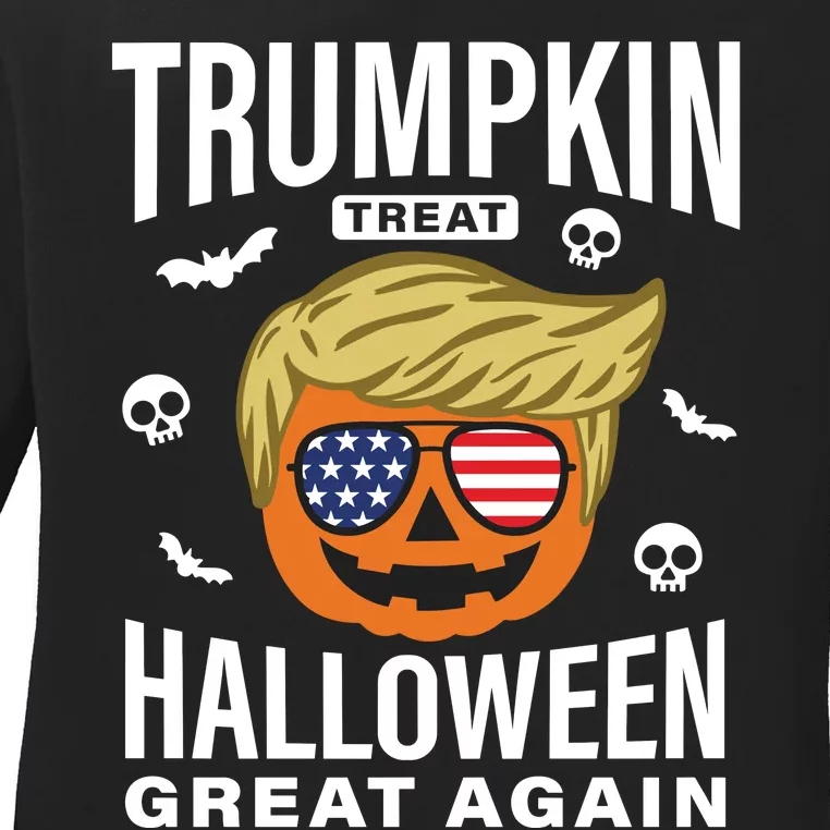 Trumpkin Treat Halloween Great Ladies Long Sleeve Shirt